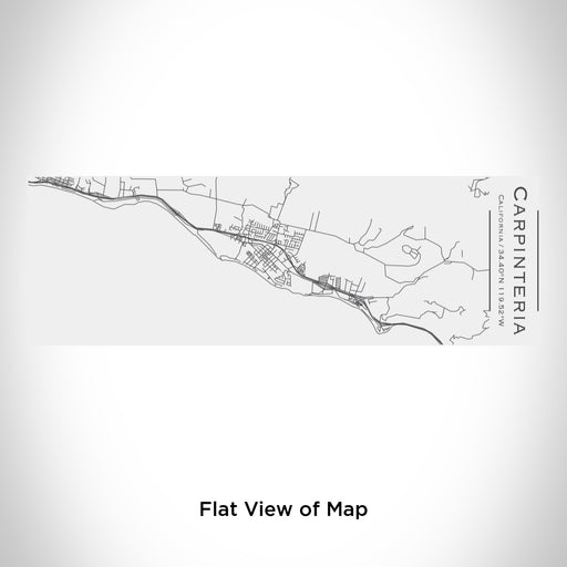 Rendered View of Carpinteria California Map Engraving on 10oz Stainless Steel Insulated Cup with Sliding Lid in White