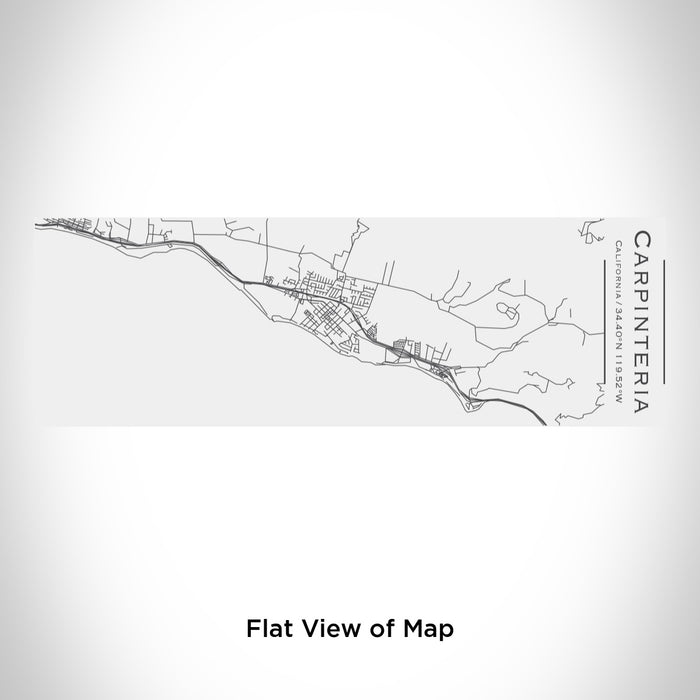 Rendered View of Carpinteria California Map Engraving on 10oz Stainless Steel Insulated Cup with Sliding Lid in White