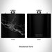 Rendered View of Carpinteria California Map Engraving on 6oz Stainless Steel Flask in Black