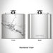 Rendered View of Carpinteria California Map Engraving on 6oz Stainless Steel Flask