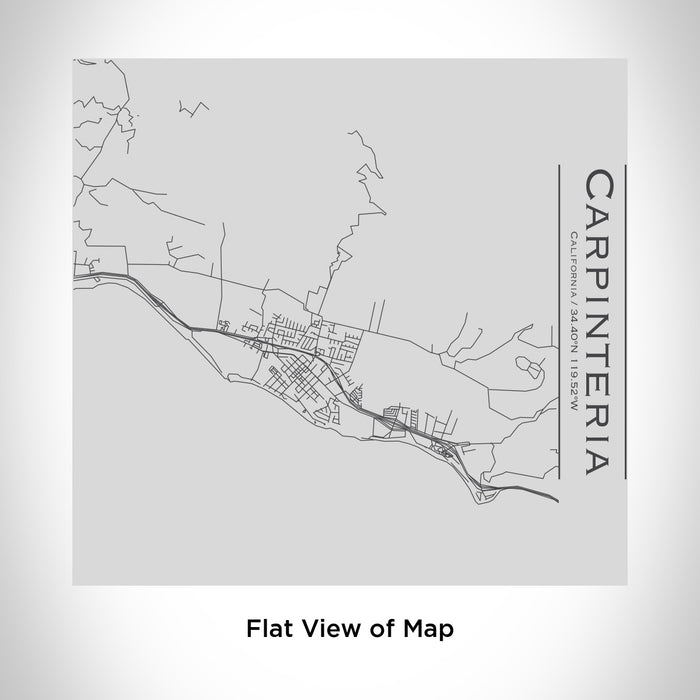 Rendered View of Carpinteria California Map Engraving on 17oz Stainless Steel Insulated Tumbler