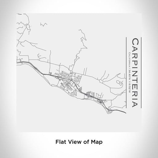 Rendered View of Carpinteria California Map Engraving on 17oz Stainless Steel Insulated Tumbler in White