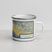 Right View Custom Carpinteria California Map Enamel Mug in Woodblock