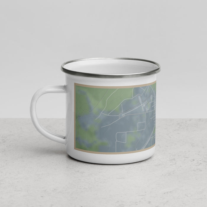 Left View Custom Carrizozo New Mexico Map Enamel Mug in Afternoon