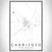Carrizozo New Mexico Map Print Portrait Orientation in Classic Style With Shaded Background