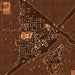 Carrizozo New Mexico Map Print in Ember Style Zoomed In Close Up Showing Details