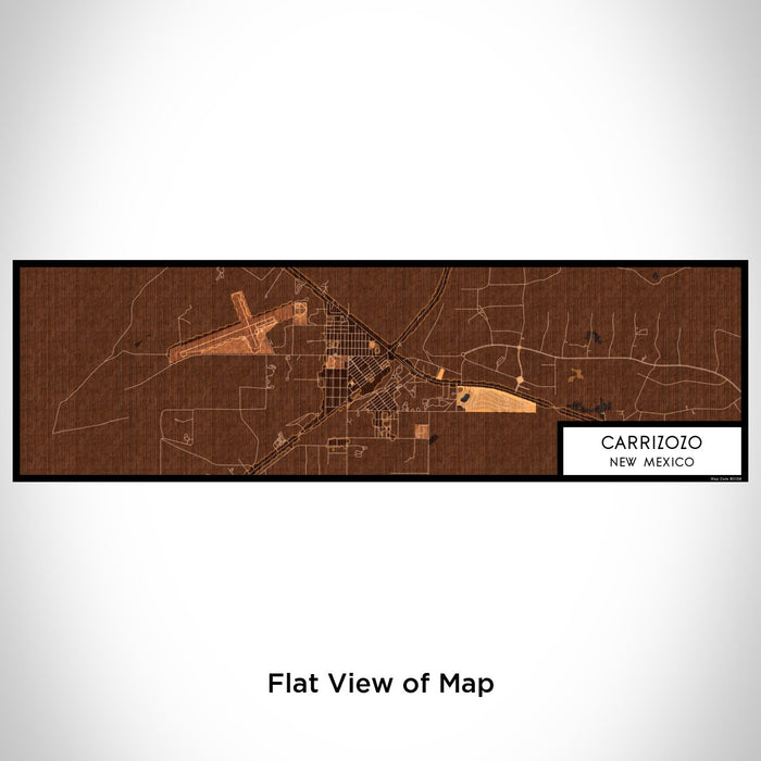 Flat View of Map Custom Carrizozo New Mexico Map Enamel Mug in Ember