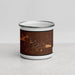 Front View Custom Carrizozo New Mexico Map Enamel Mug in Ember