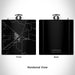 Rendered View of Carrizozo New Mexico Map Engraving on 6oz Stainless Steel Flask in Black
