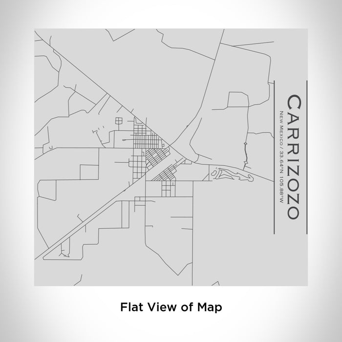 Rendered View of Carrizozo New Mexico Map Engraving on 17oz Stainless Steel Insulated Tumbler