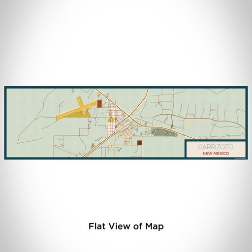 Flat View of Map Custom Carrizozo New Mexico Map Enamel Mug in Woodblock