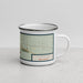 Right View Custom Carrizozo New Mexico Map Enamel Mug in Woodblock