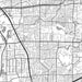 Carrollton Texas Map Print in Classic Style Zoomed In Close Up Showing Details