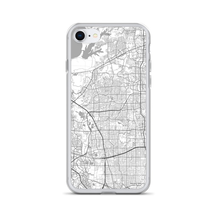 Custom Carrollton Texas Map iPhone SE Phone Case in Classic