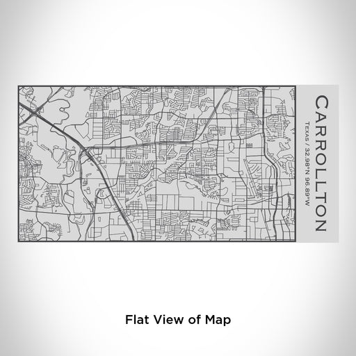 Rendered View of Carrollton Texas Map Engraving on 17oz Stainless Steel Insulated Cola Bottle