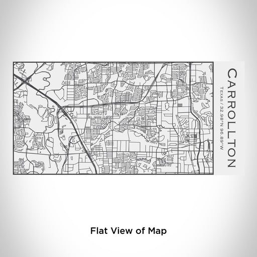 Rendered View of Carrollton Texas Map Engraving on 17oz Stainless Steel Insulated Cola Bottle in White