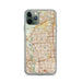 Custom Carrollton Texas Map Phone Case in Woodblock