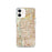 Custom Carrollton Texas Map iPhone 12 Phone Case in Woodblock