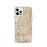 Custom Carrollton Texas Map iPhone 12 Pro Phone Case in Woodblock