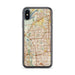Custom Carrollton Texas Map Phone Case in Woodblock