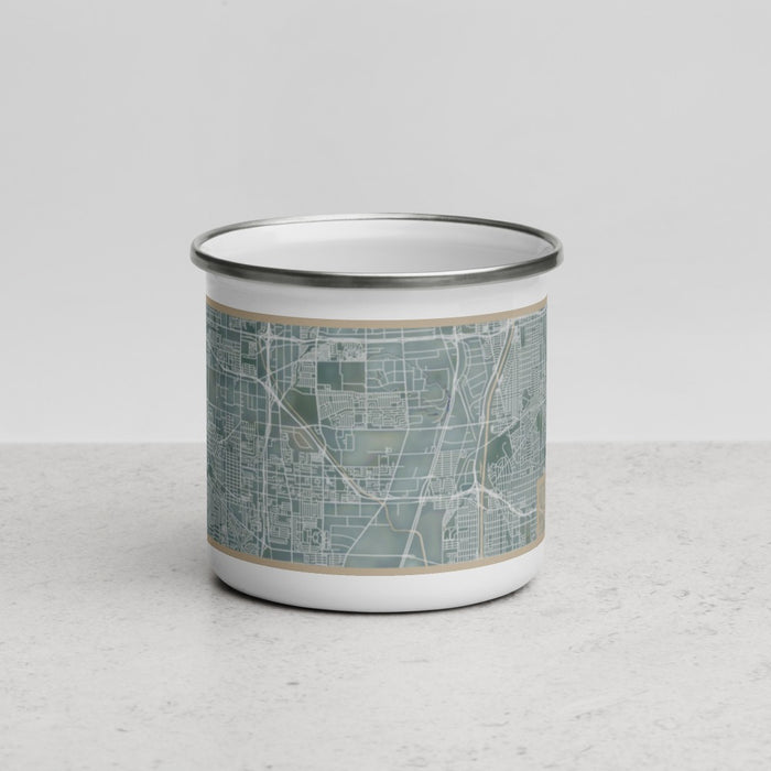 Front View Custom Carson California Map Enamel Mug in Afternoon