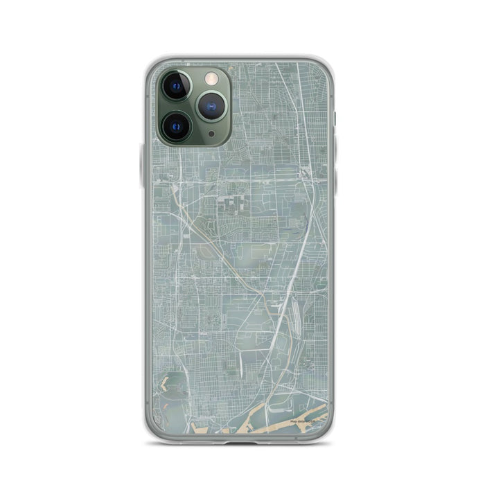 Custom iPhone 11 Pro Carson California Map Phone Case in Afternoon