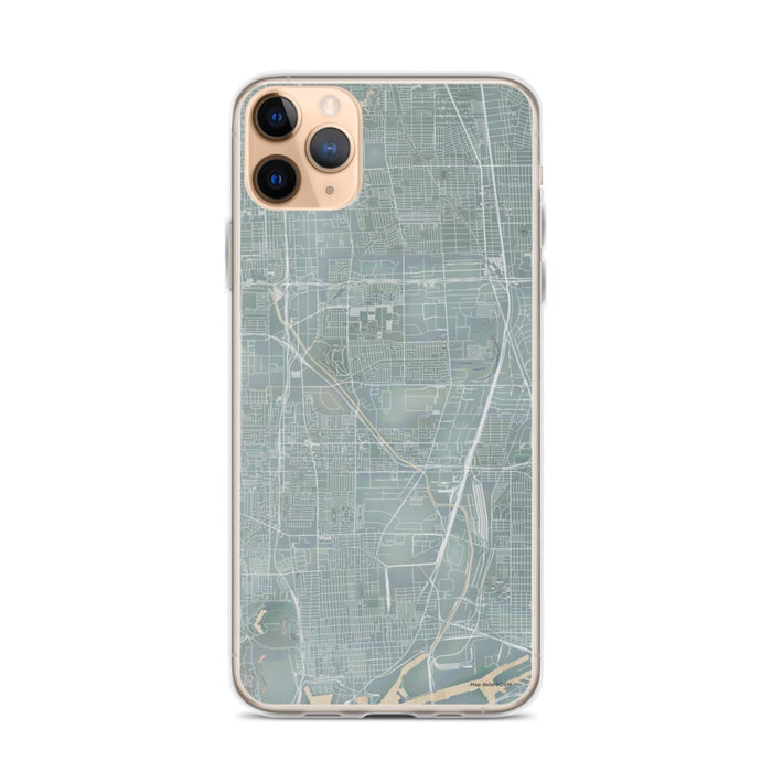 Custom iPhone 11 Pro Max Carson California Map Phone Case in Afternoon