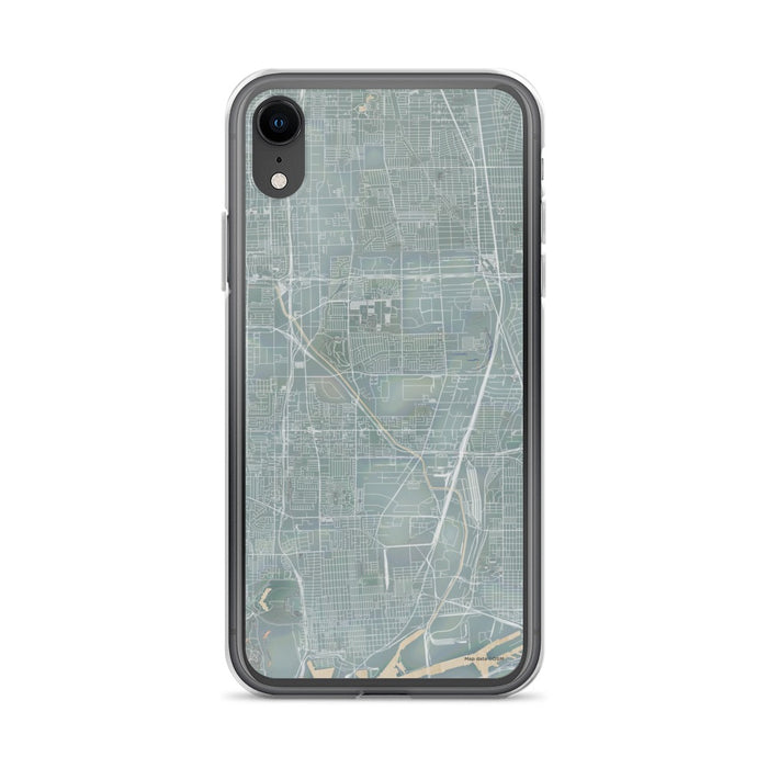 Custom iPhone XR Carson California Map Phone Case in Afternoon
