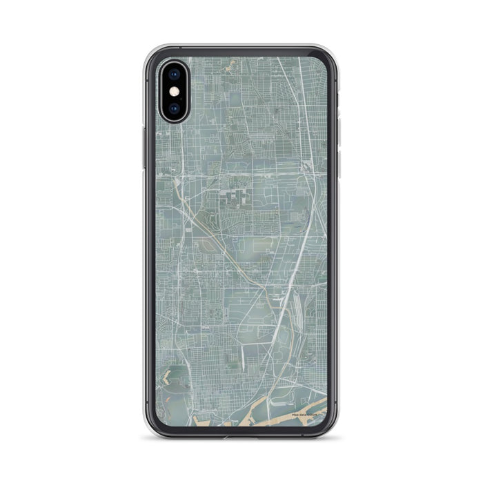 Custom iPhone XS Max Carson California Map Phone Case in Afternoon