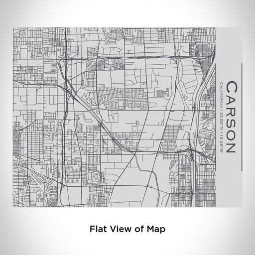 Rendered View of Carson California Map Engraving on 20oz Stainless Steel Insulated Bottle with Bamboo Top