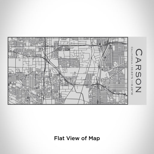 Rendered View of Carson California Map Engraving on 17oz Stainless Steel Insulated Cola Bottle