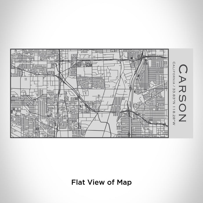 Rendered View of Carson California Map Engraving on 17oz Stainless Steel Insulated Cola Bottle