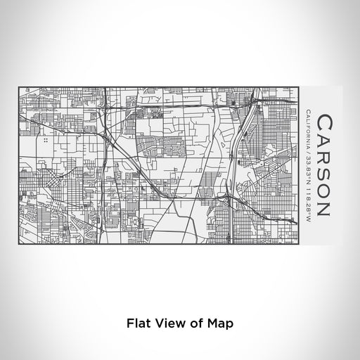 Rendered View of Carson California Map Engraving on 17oz Stainless Steel Insulated Cola Bottle in White