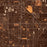 Carson California Map Print in Ember Style Zoomed In Close Up Showing Details