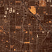 Carson California Map Print in Ember Style Zoomed In Close Up Showing Details