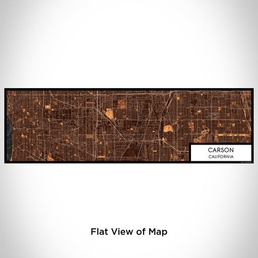 Flat View of Map Custom Carson California Map Enamel Mug in Ember