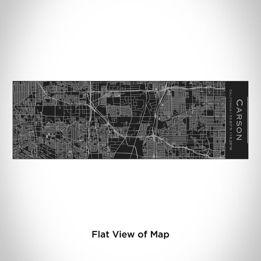 Rendered View of Carson California Map Engraving on 10oz Stainless Steel Insulated Cup with Sliding Lid in Black