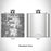 Rendered View of Carson California Map Engraving on 6oz Stainless Steel Flask