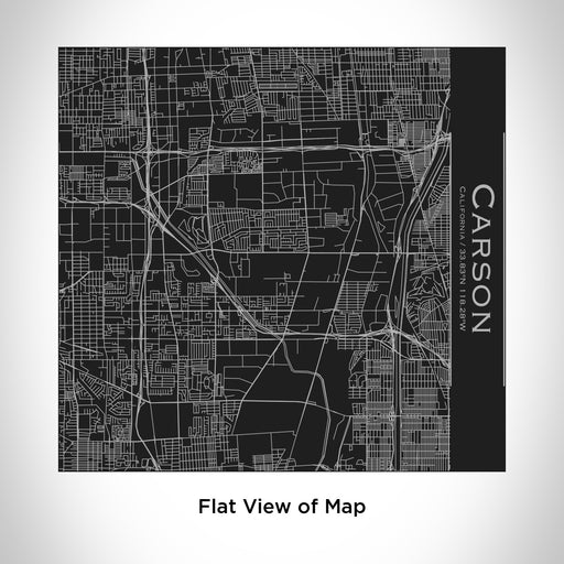Rendered View of Carson California Map Engraving on 17oz Stainless Steel Insulated Tumbler in Black