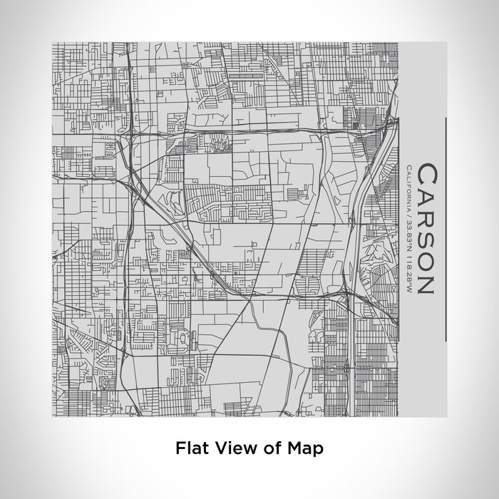 Rendered View of Carson California Map Engraving on 17oz Stainless Steel Insulated Tumbler