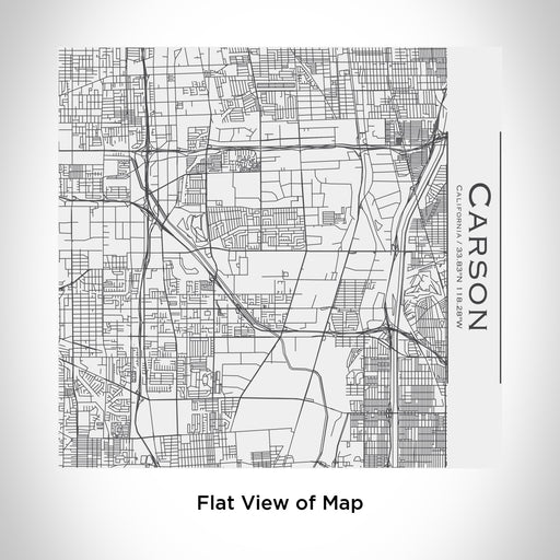 Rendered View of Carson California Map Engraving on 17oz Stainless Steel Insulated Tumbler in White