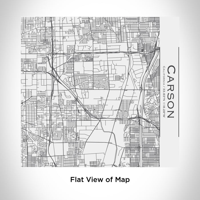 Rendered View of Carson California Map Engraving on 17oz Stainless Steel Insulated Tumbler in White