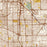 Carson California Map Print in Woodblock Style Zoomed In Close Up Showing Details