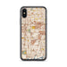 Custom iPhone X/XS Carson California Map Phone Case in Woodblock