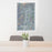 24x36 Carson City Nevada Map Print Portrait Orientation in Afternoon Style Behind 2 Chairs Table and Potted Plant