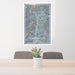 24x36 Carson City Nevada Map Print Portrait Orientation in Afternoon Style Behind 2 Chairs Table and Potted Plant