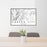 24x36 Carson City Nevada Map Print Lanscape Orientation in Classic Style Behind 2 Chairs Table and Potted Plant