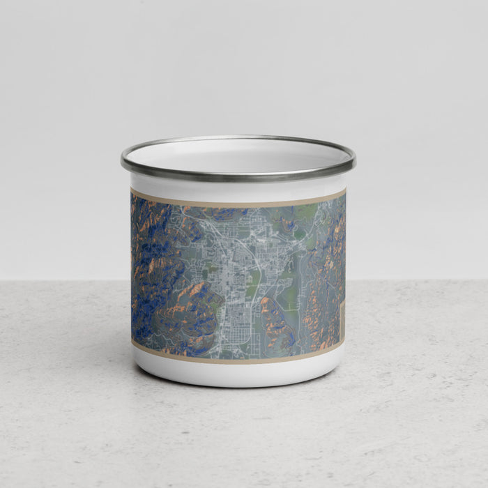 Front View Custom Carson City Nevada Map Enamel Mug in Afternoon