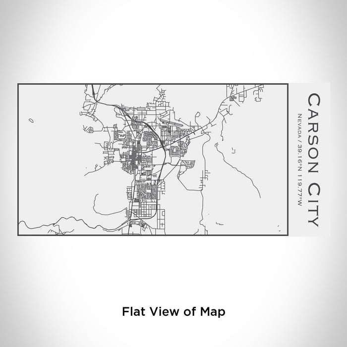 Rendered View of Carson City Nevada Map Engraving on 17oz Stainless Steel Insulated Cola Bottle in White