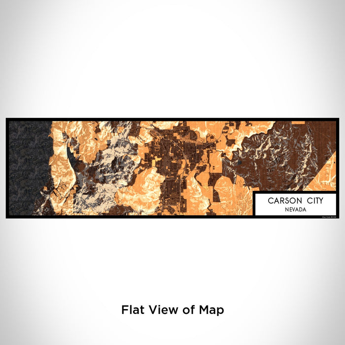 Flat View of Map Custom Carson City Nevada Map Enamel Mug in Ember